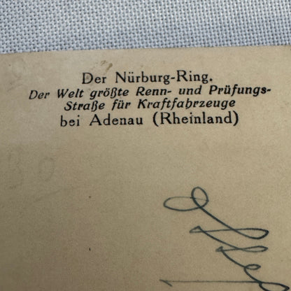 Vintage Nurburgring Race Track Postcard Post Card German Germany Posted