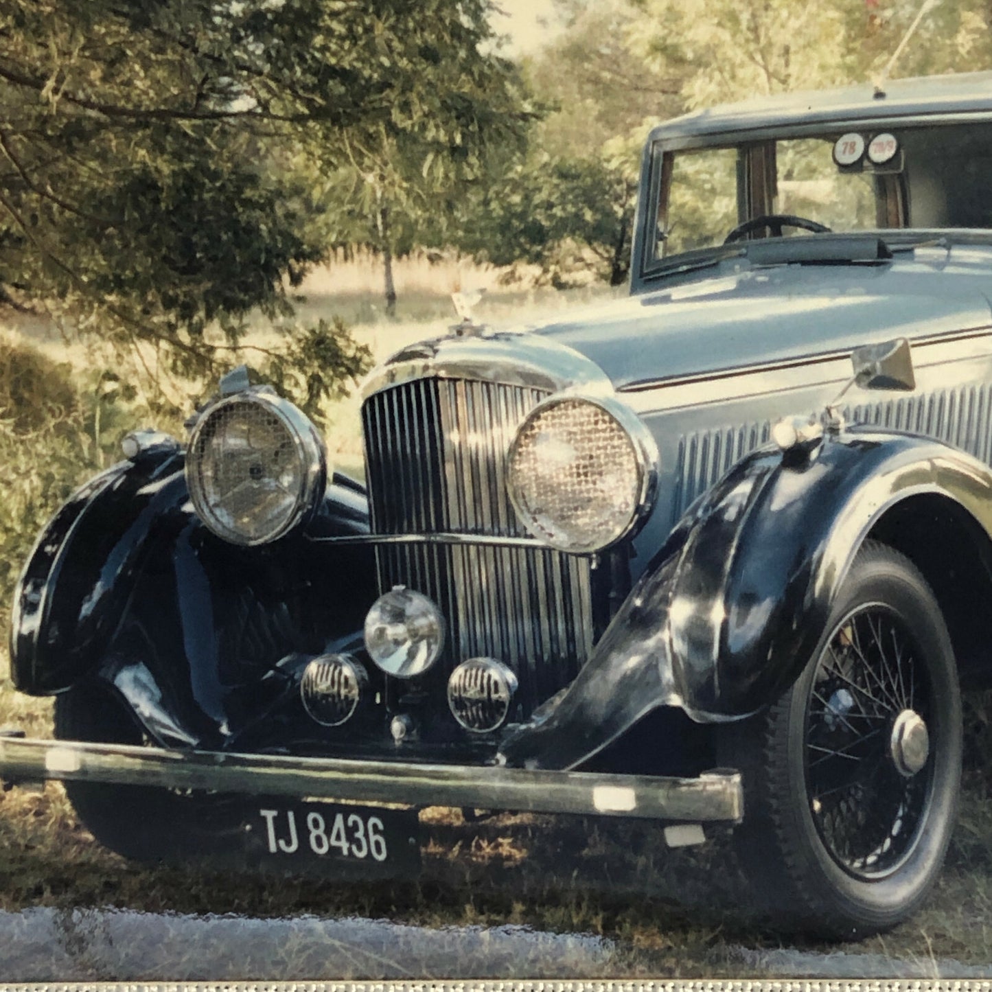 Vintage 1936 Bentley Car Photo Saloon Automobile Photograph Lot of 2