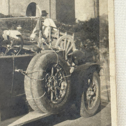 Antique Car Automobile People Italian Real Photo Postcard RPPC Photograph