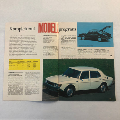 1979 Saab Sales Brochure Magazine 99 900 Turbo Lancia A112 SWEDISH TEXT