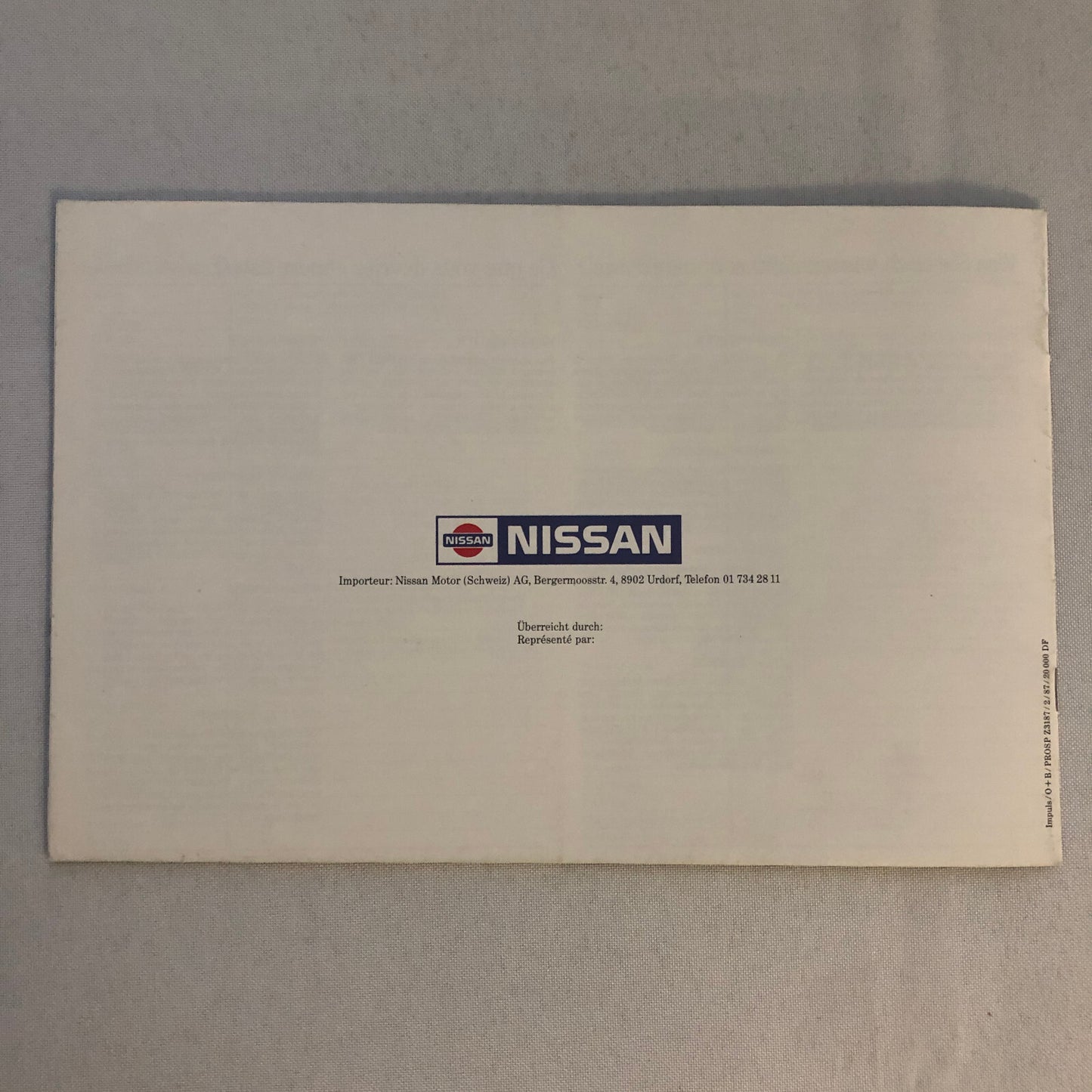 Vintage Nissan 300ZX Turbo Car Sales Brochure Catalog 300 ZX GERMAN FRENCH Text