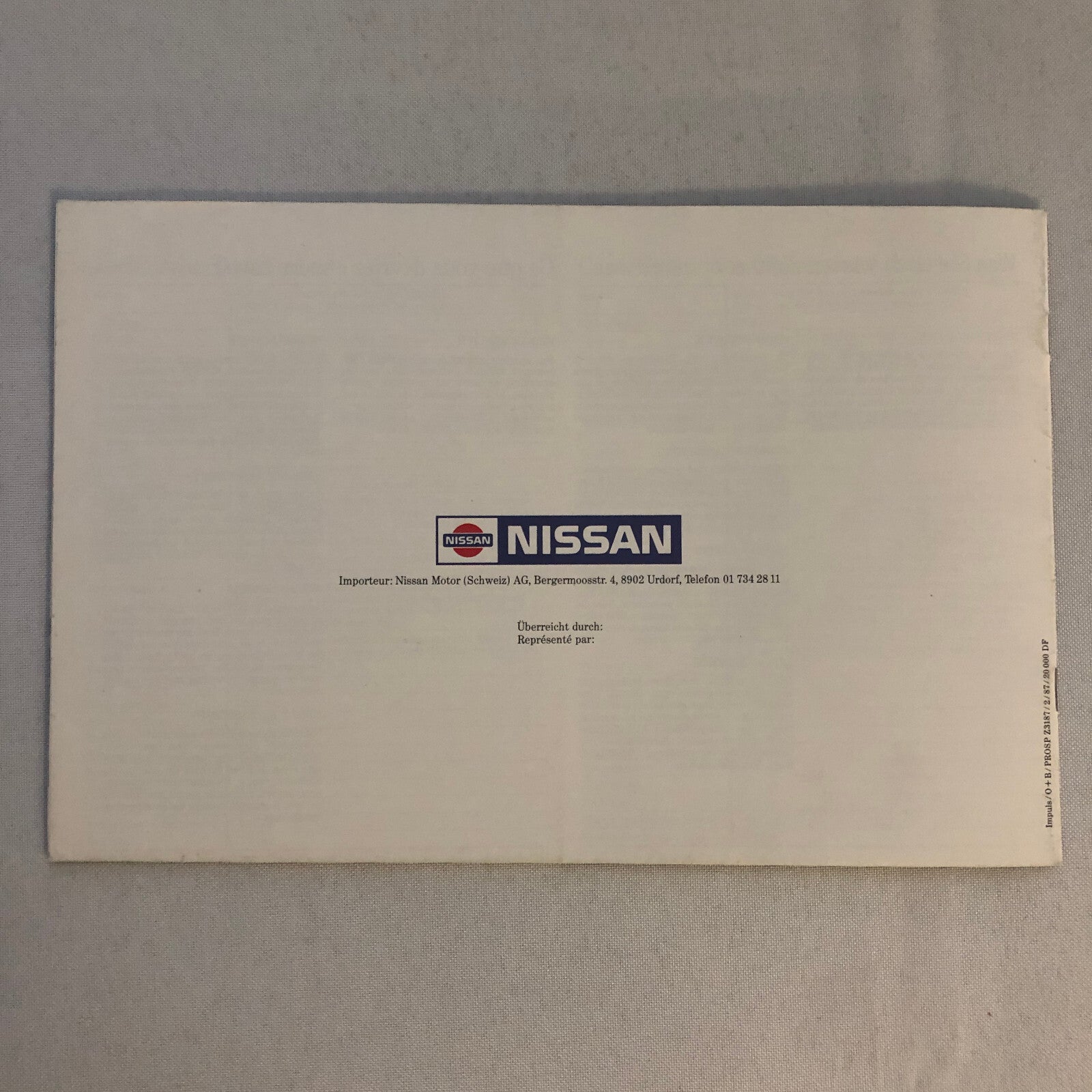 Vintage Nissan 300ZX Turbo Car Sales Brochure Catalog 300 ZX GERMAN FRENCH Text