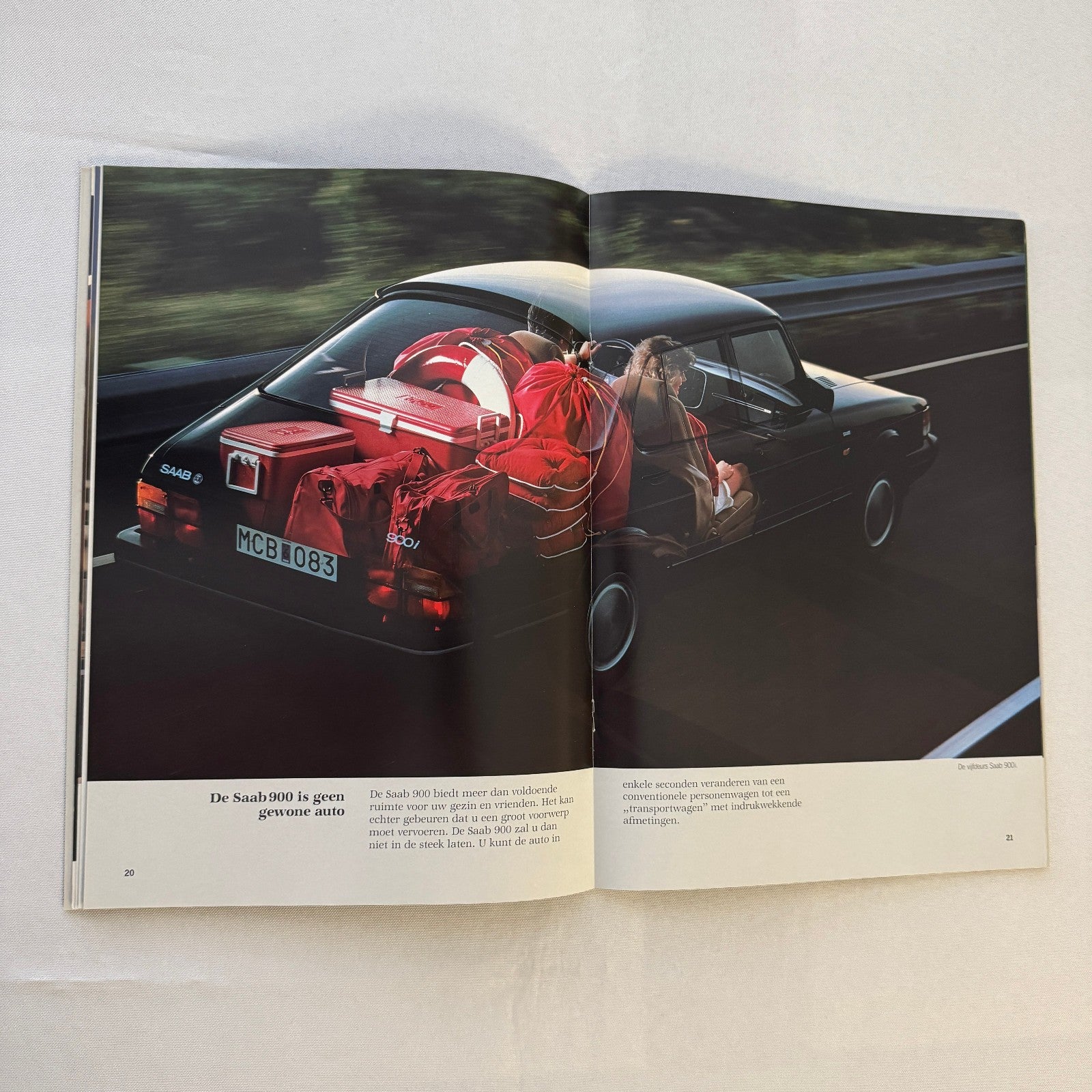 Vintage Saab 900 Car Sales Brochure Catalog 900 Turbo 900i 900C Car DUTCH Text