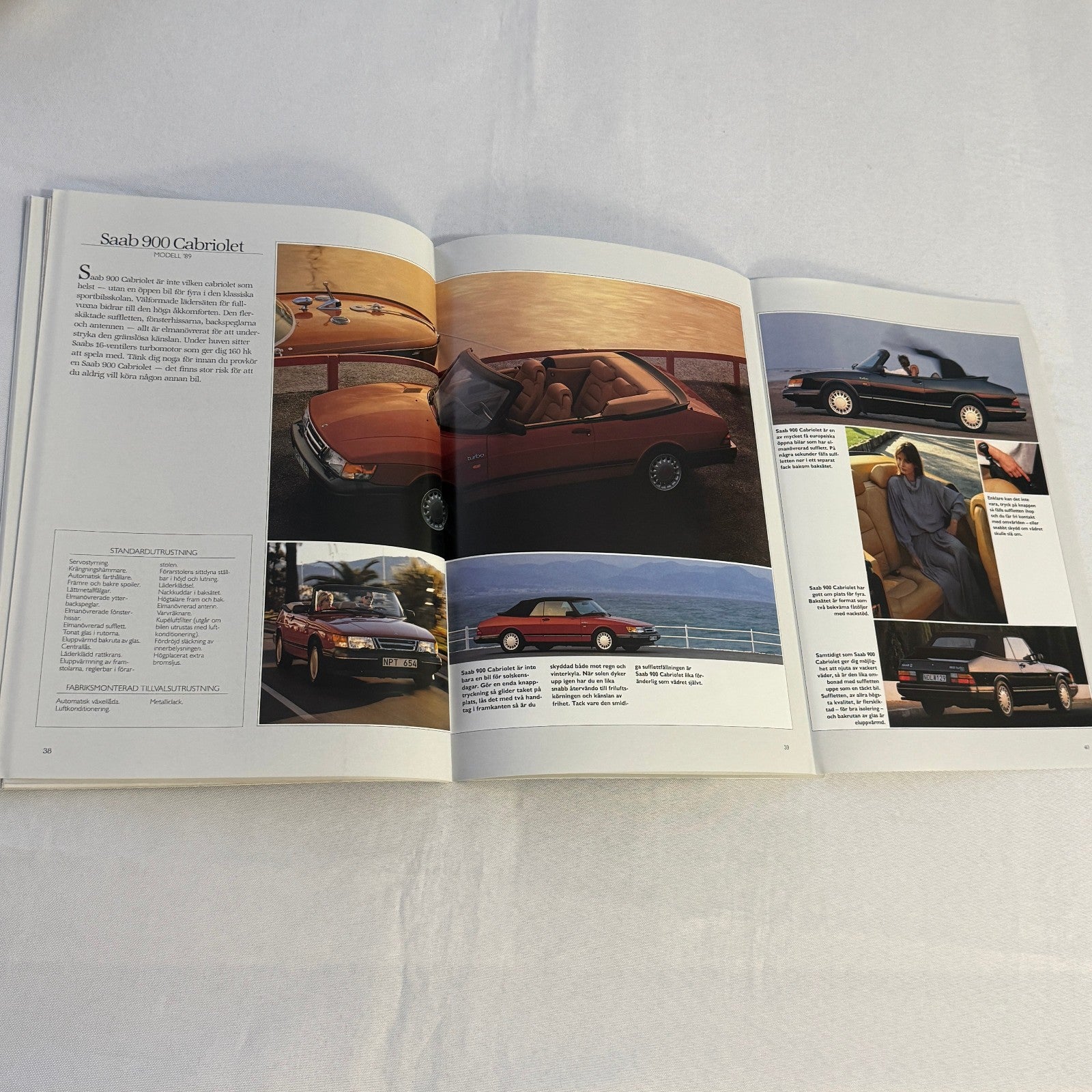 Vintage Saab 900 Car Sales Brochure Catalog 900 Cabriolet 900 Turbo 900i SWEDISH