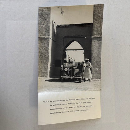 Vintage Fiat 508 Spider in Morocco 1934 Photo Photograph Print with Caption