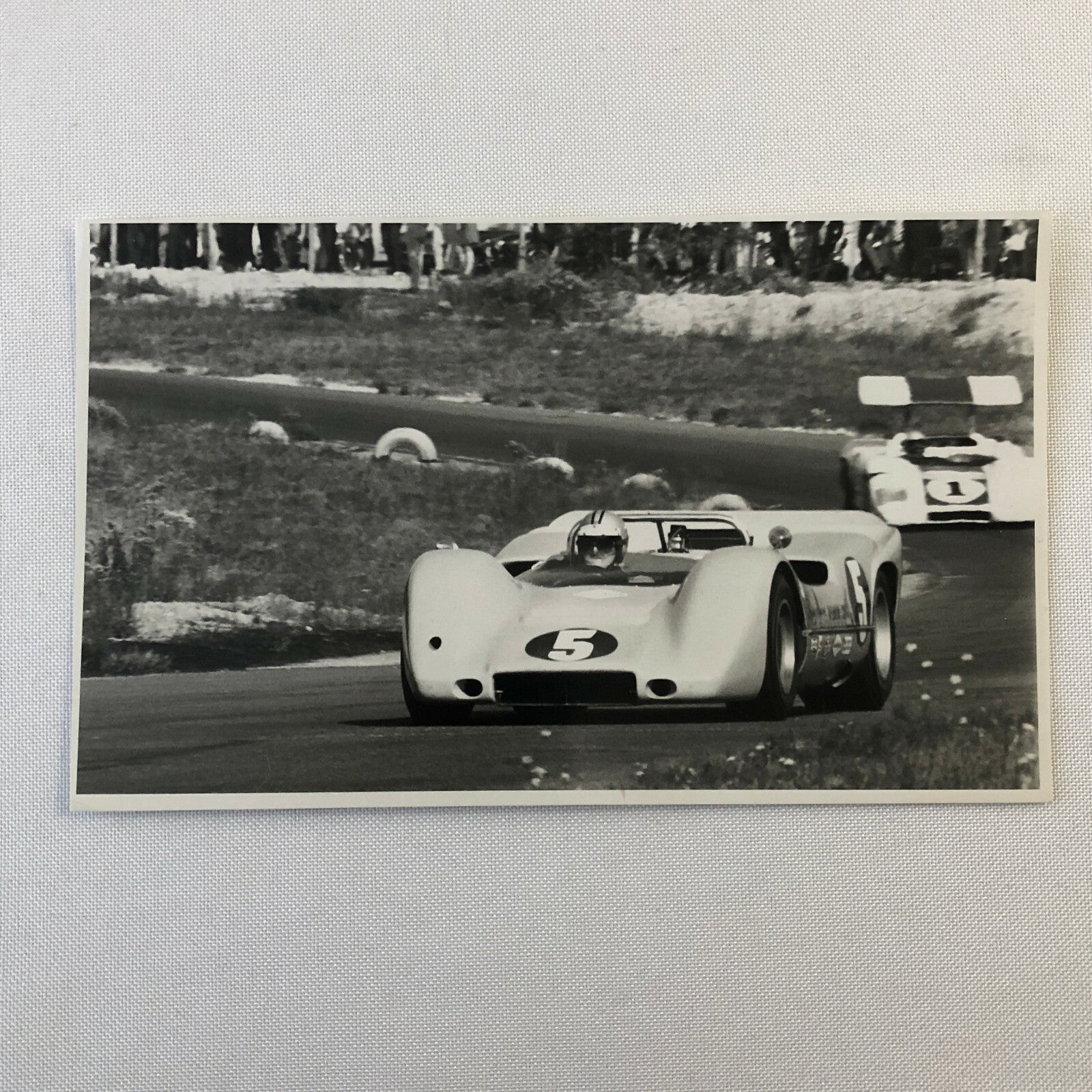 Vintage 1967 Can Am Racing Photo Photograph Denny Hulme McLaren CanAm 