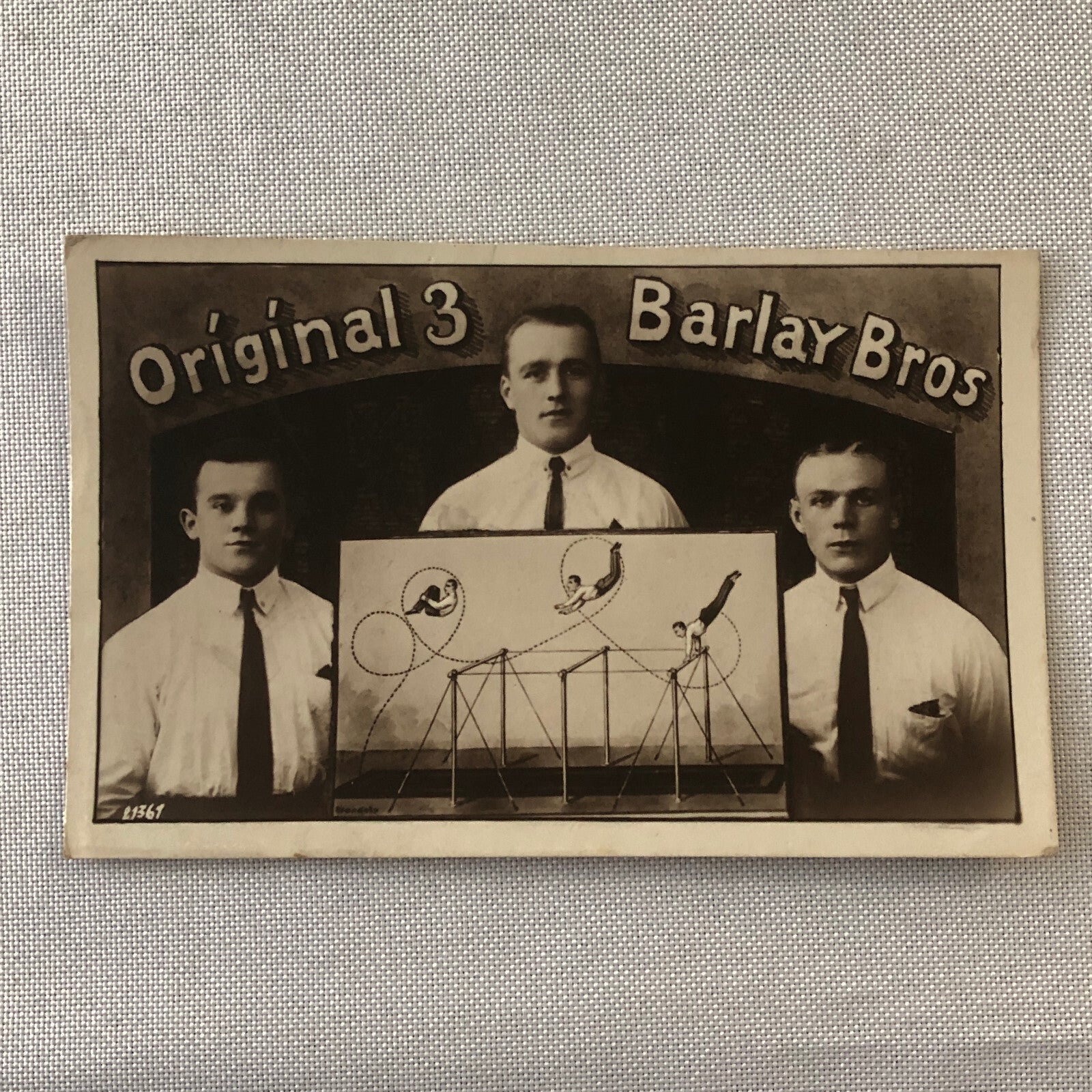 Circus Acrobat Performer Act Postcard Post Card Vintage 3 Barlay Brothers