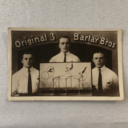 Circus Acrobat Performer Act Postcard Post Card Vintage 3 Barlay Brothers