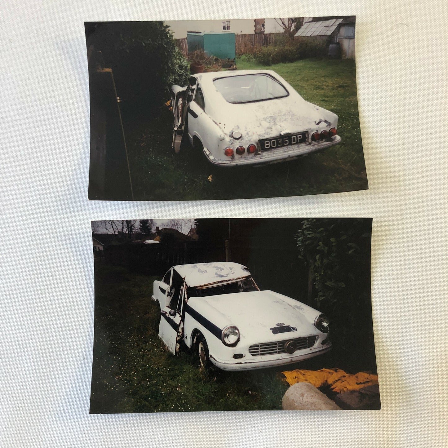 Vintage Bond Car Barn Find Junk Yard Car Part Photo Photograph Lot 10x Equipe +