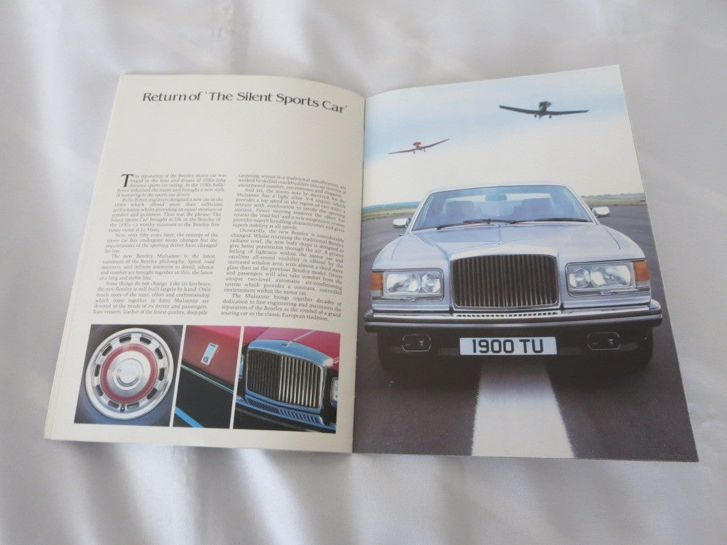 1981 Rolls Royce Silver Spirit & Bentley Mulsanne Sales Brochure Catalog
