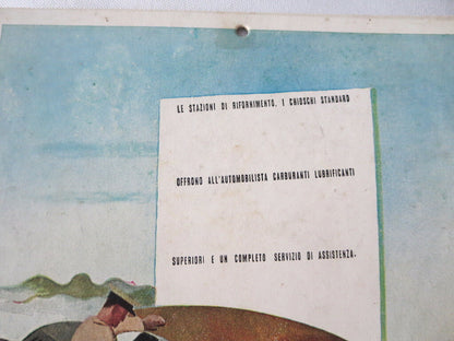 Poster Italian Gas and Oil Petroleum Societa Italo Pel Petrolio Small Size
