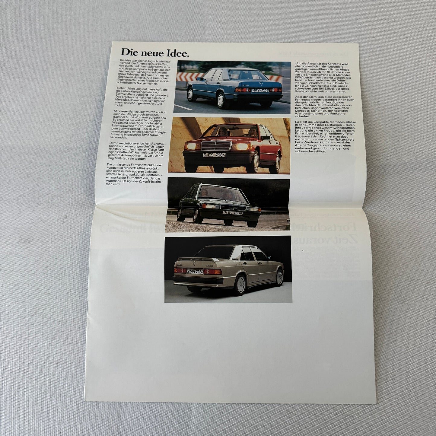 Mercedes Benz 190 Series Sales Brochure Catalog 190 D 190 E 190D 190E German