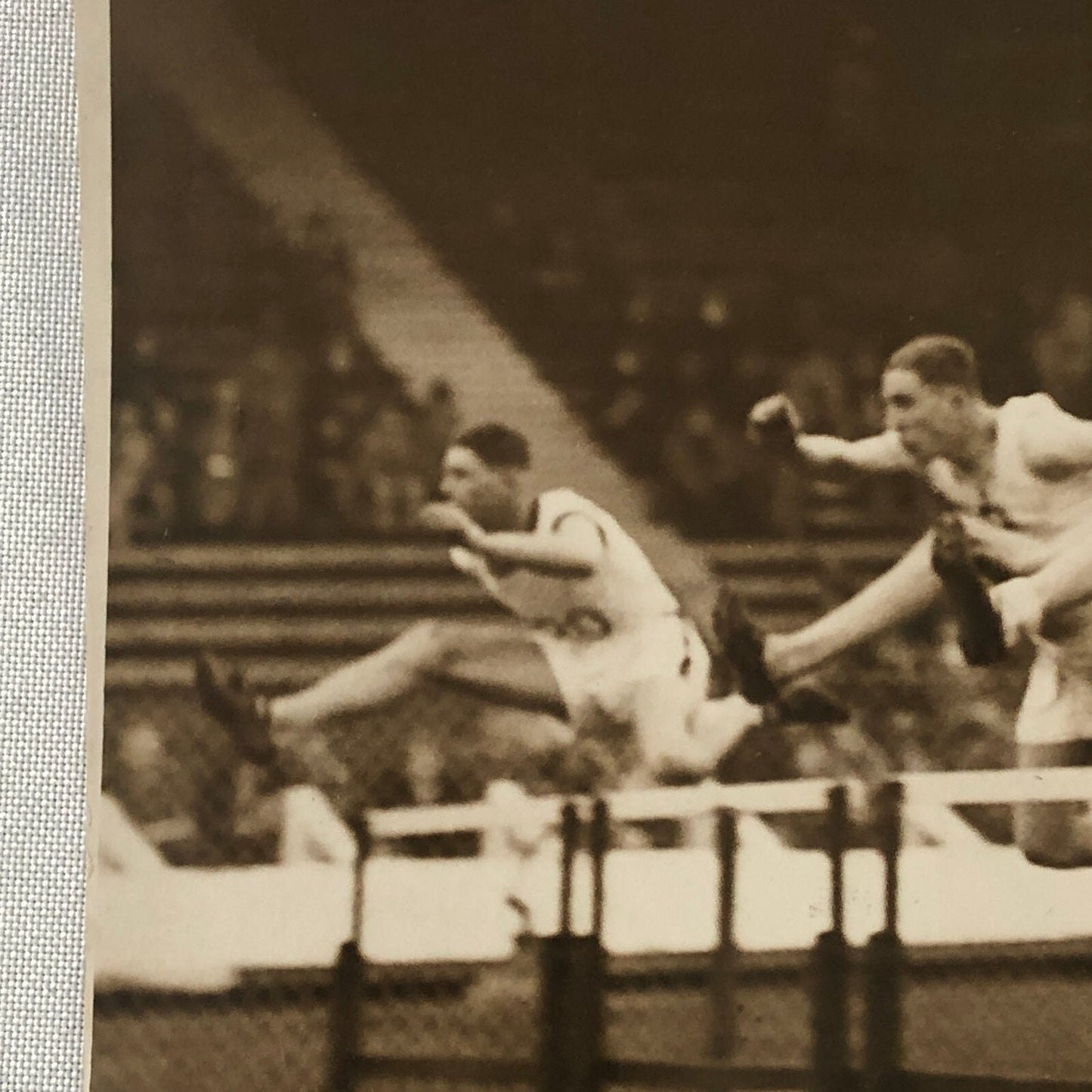 Press Photo Photograph London News Agency LNA Hurdle Jumping Running Runner 1933