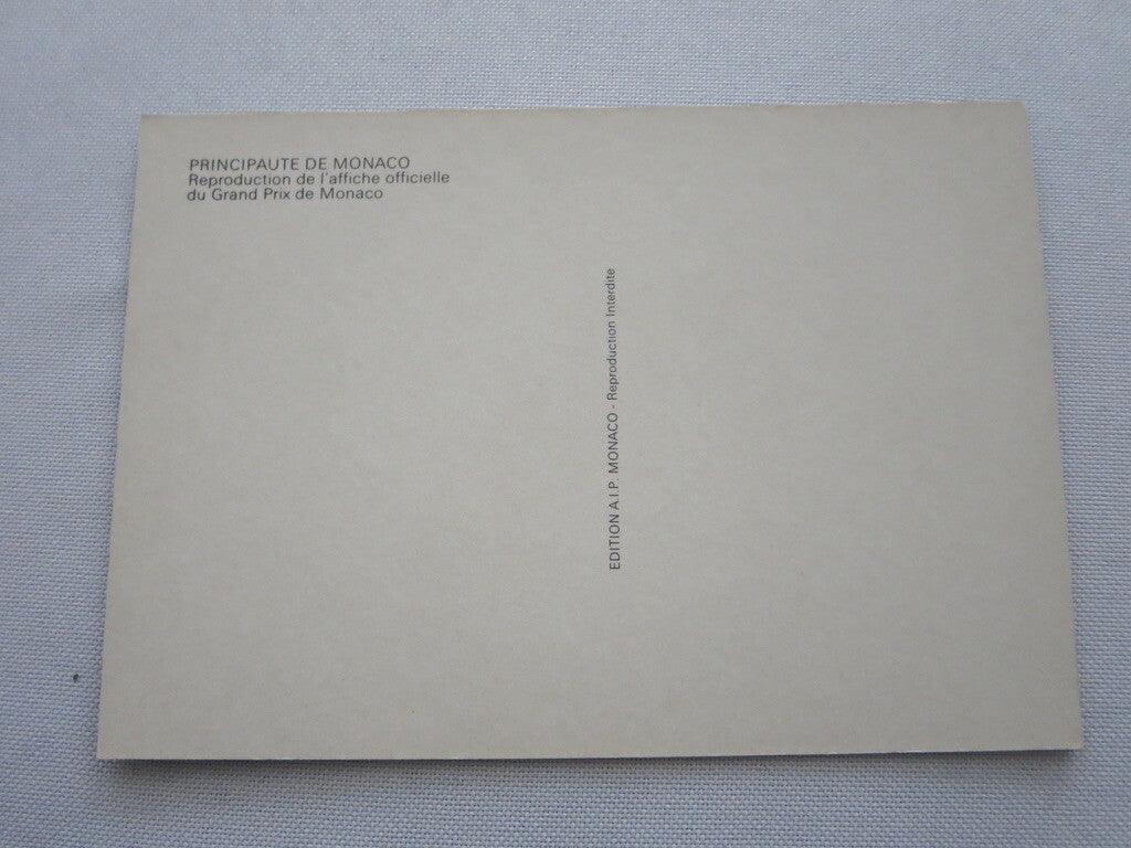 1988 Monaco Grand Prix Automobile Racing Car Postcard Post Card - Reproduction 