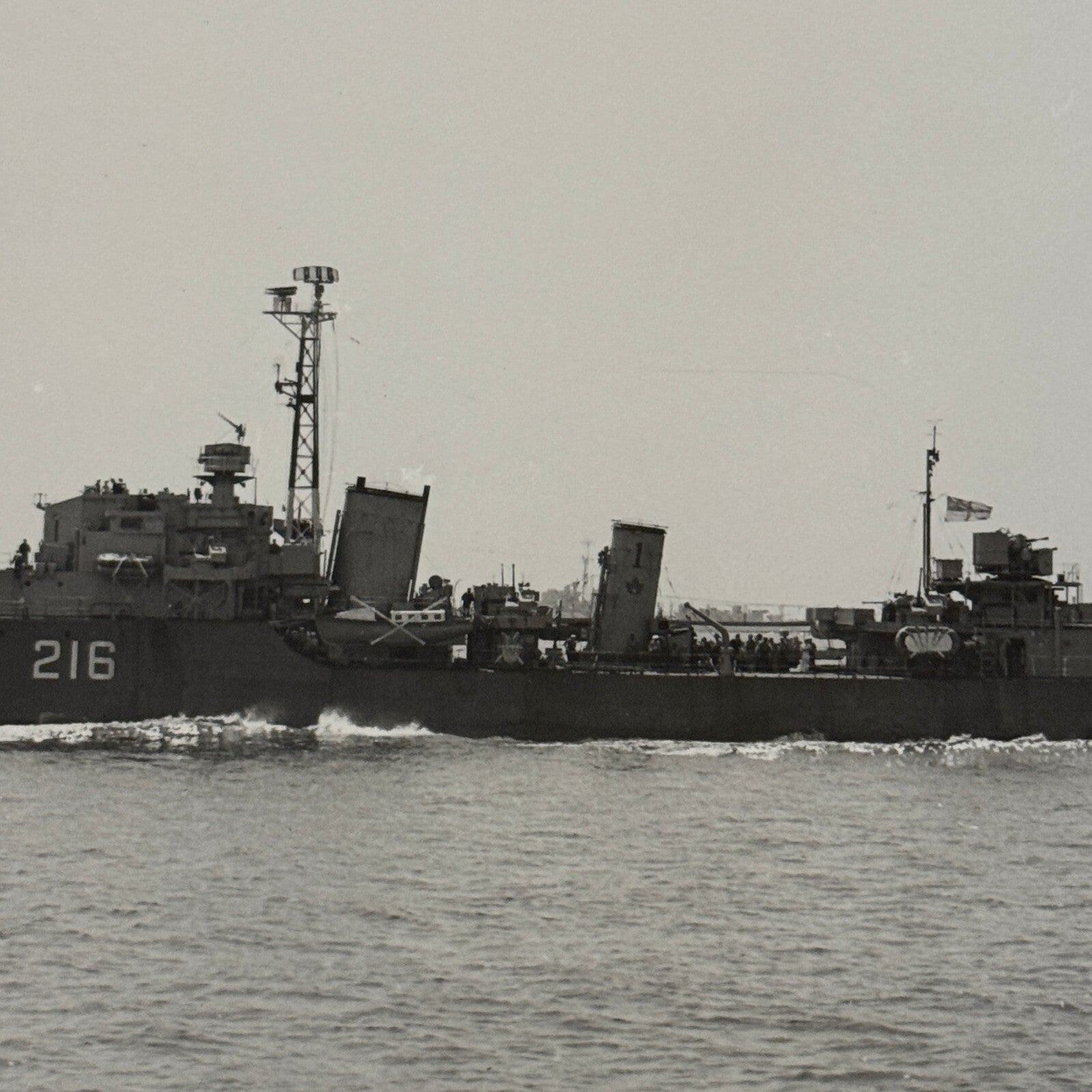 Royal Canadian Navy Huron Destroyer Military Ship Press Photo Photograph 1951