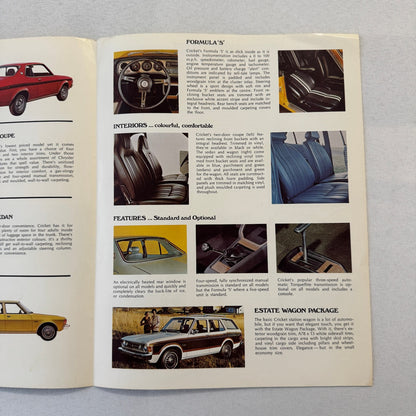 1976 Plymouth Cricket Car Sales Brochure Catalog Formula S Coupe Sedan Wagon