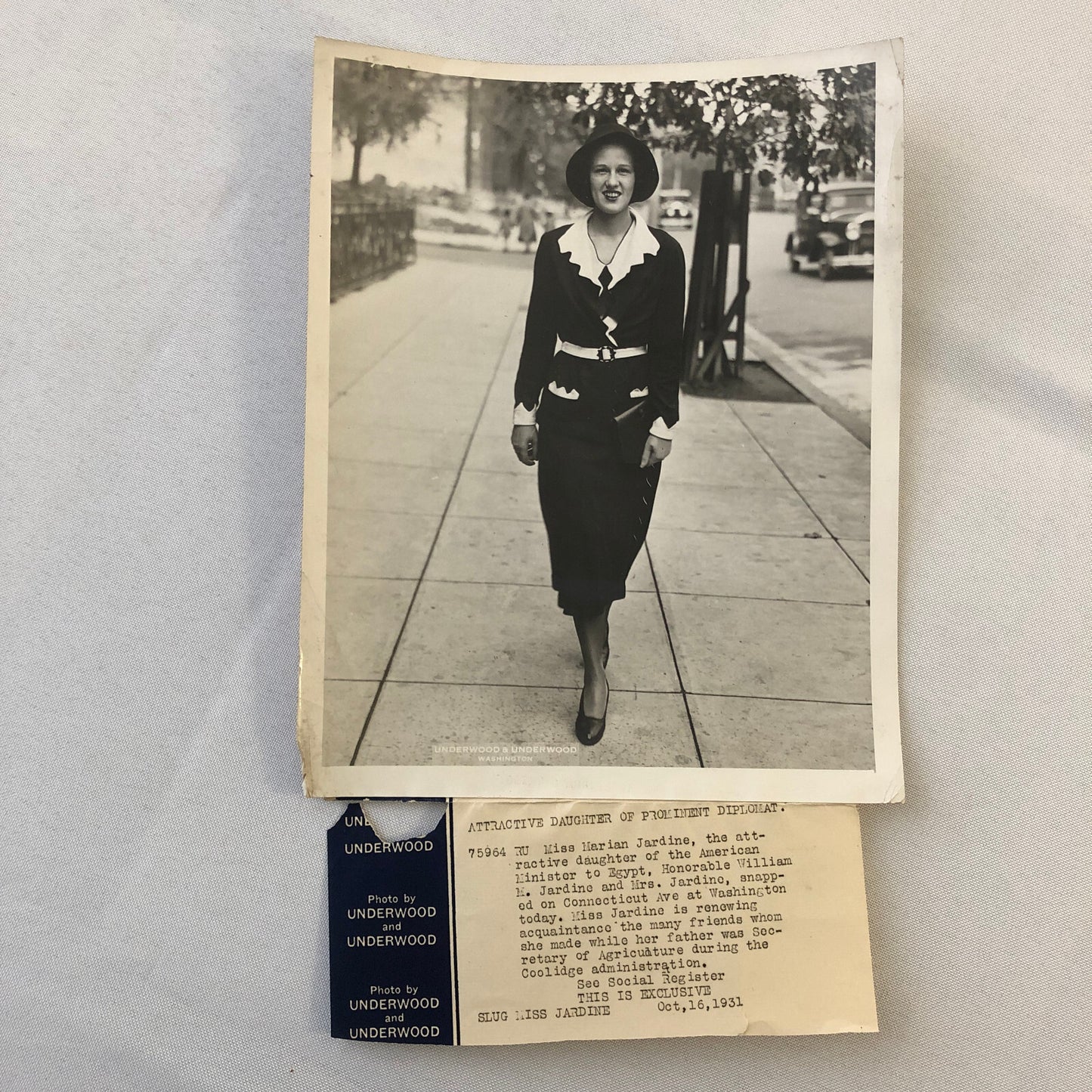 Press Photo Photograph Portrait Daughter of American Diplomat to Egypt 1931