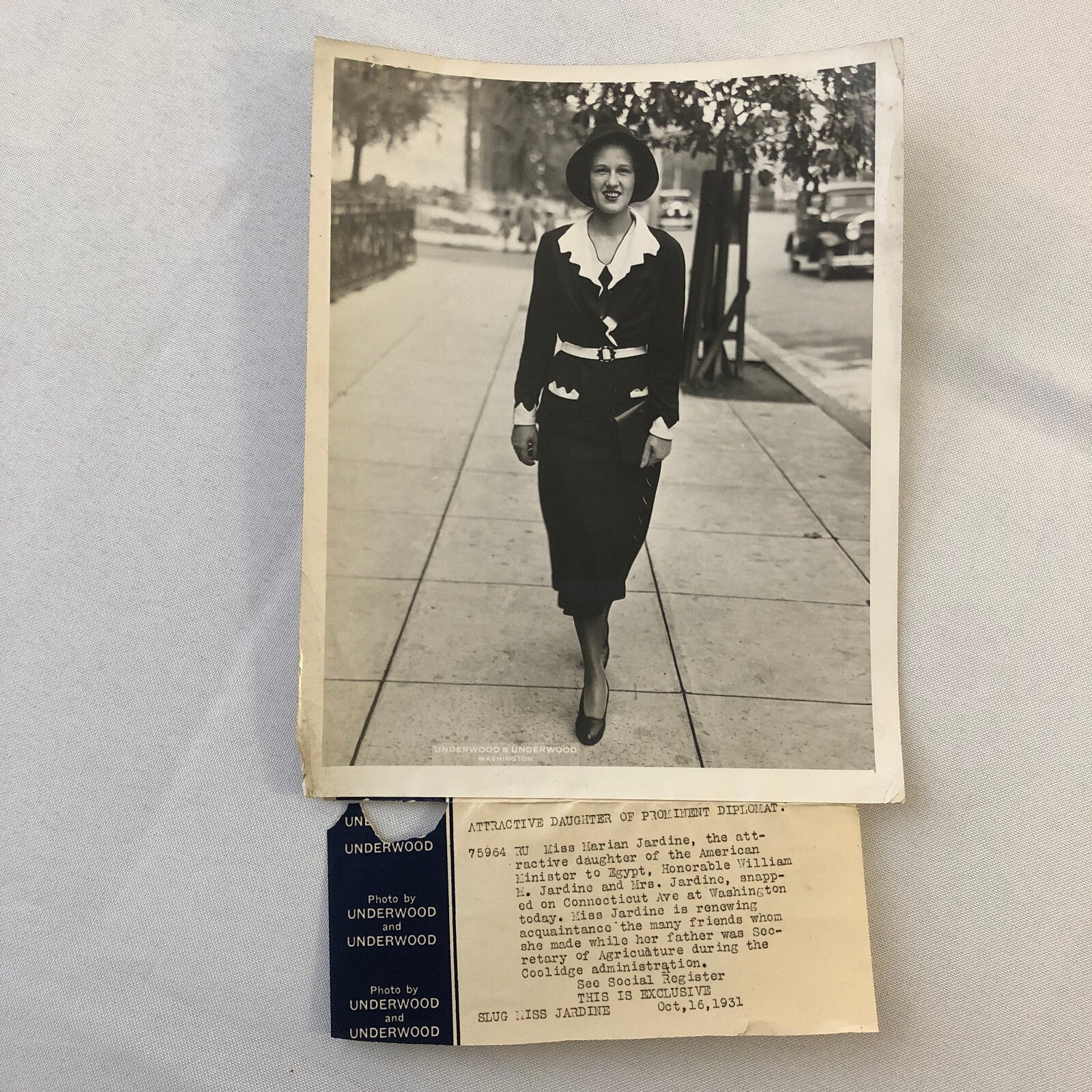 Press Photo Photograph Portrait Daughter of American Diplomat to Egypt 1931