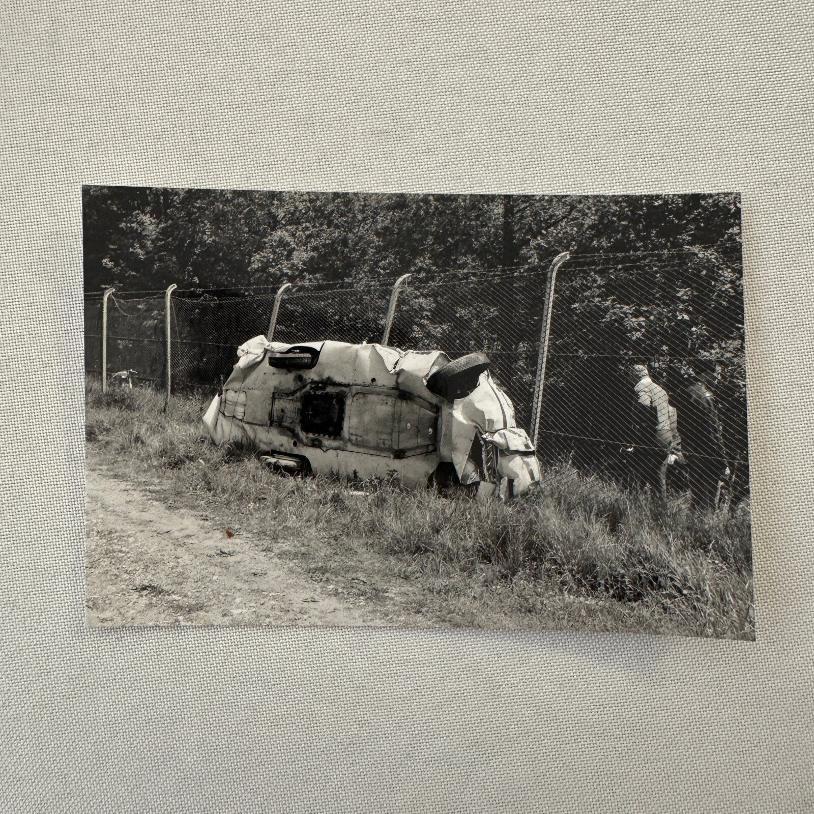 Abarth Alfa Romeo 1100 1957 Monza Crash Wreck Accident Photo Lot 2x