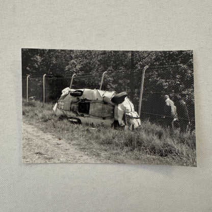 Abarth Alfa Romeo 1100 1957 Monza Crash Wreck Accident Photo Lot 2x
