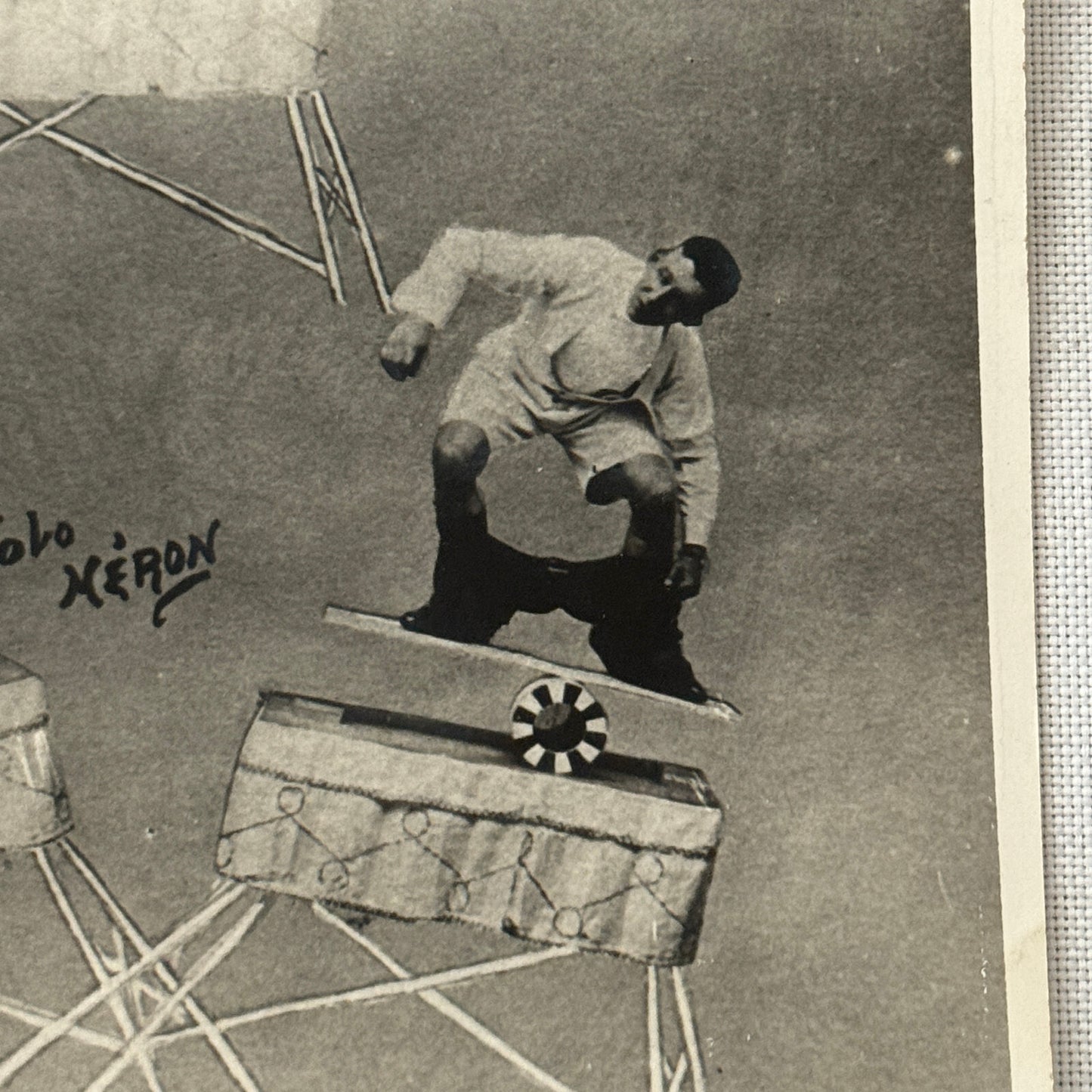 Vintage Circus Acrobat Balancing Act Photo Photograph Will Gomez