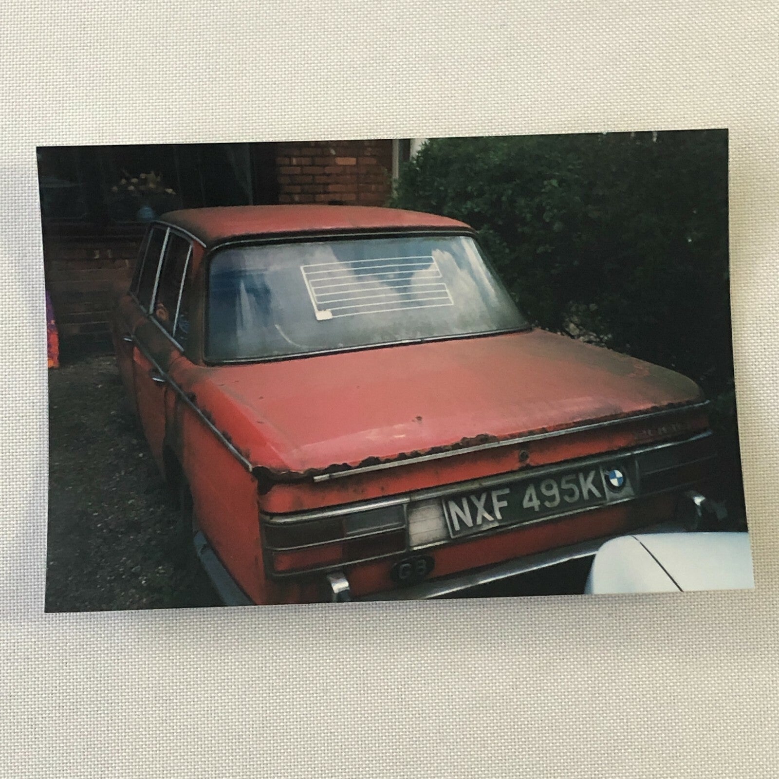 Vintage 1971 BMW 2000 Car in Rusty Condition Photo Photograph Print Lot of 2