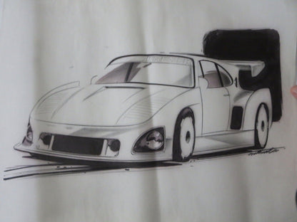 Porsche 935 Kremer Racing Design Sketch Drawing Art NOTTRODT Vintage 1980