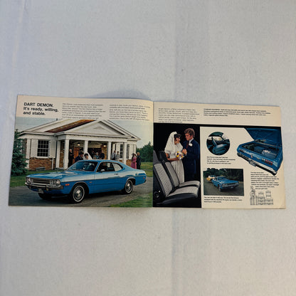 1972 Dodge Car Sales Brochure Catalog Dart Demon Challenger Coronet Charger +