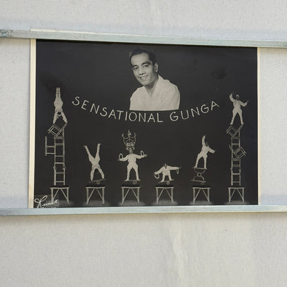 Vintage Circus Juggling Balancing Acrobat Act Photo Photograph Sensational Gunga