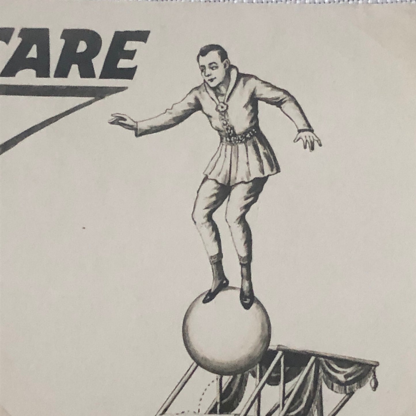 Circus Performer Balancing Act Postcard Post Card Vintage Ottare