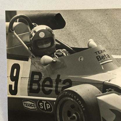 Vintage Racing Car Photo Photograph Print Team Beta Tag 209