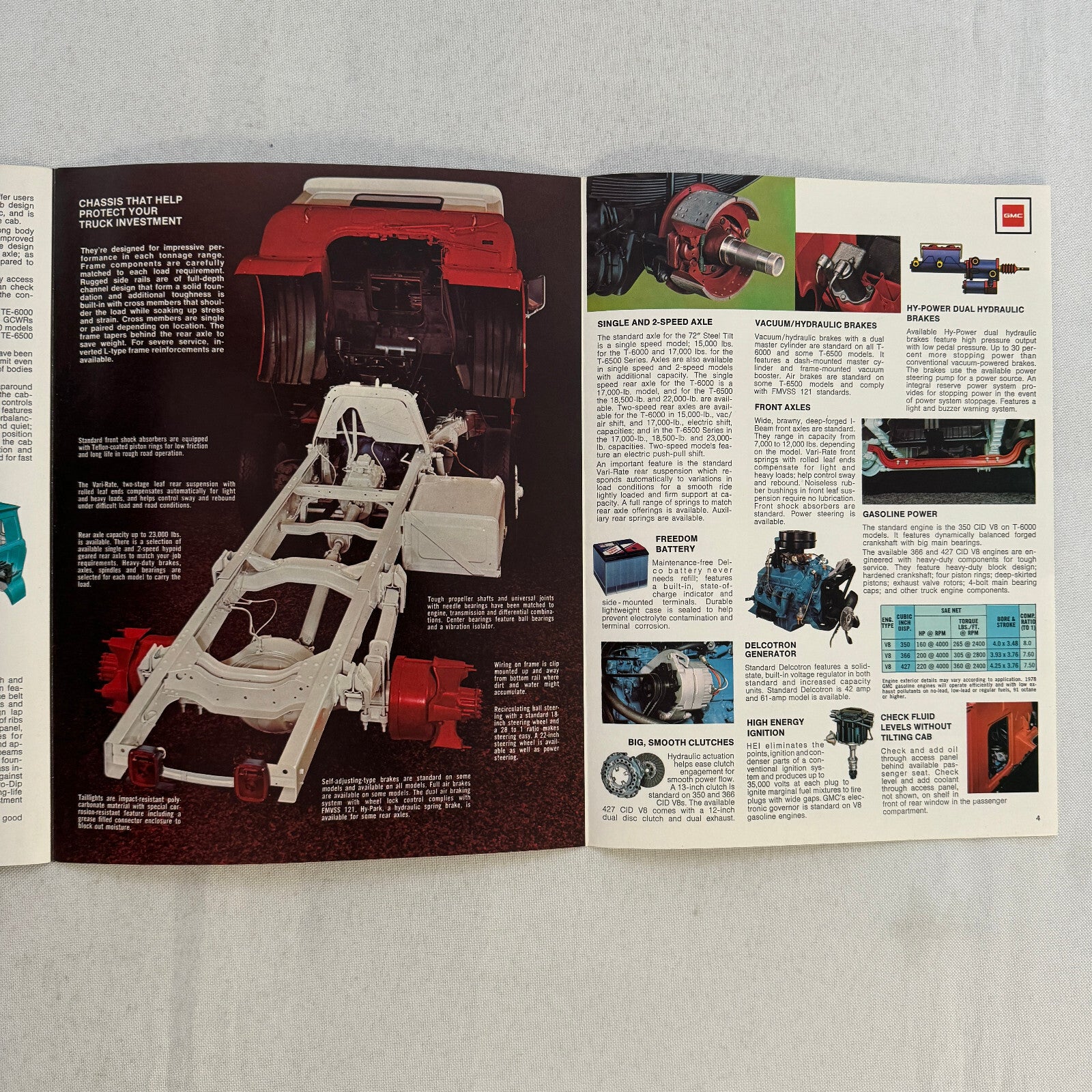 GMC 72 Inch Steel Tilt Truck Sales Brochure Catalog Series TE-6000 TE-6500