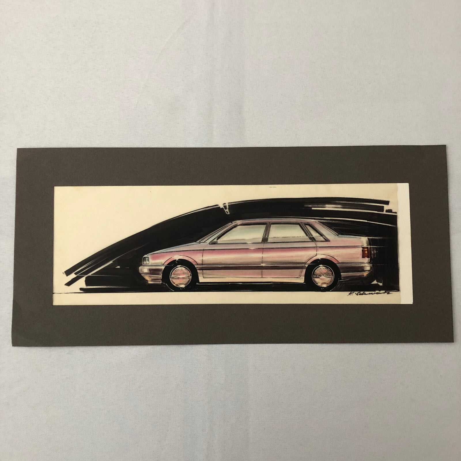 Volkswagen VW Concept Car Illustration Design Drawing Sketch Lot of 7 Passat ?