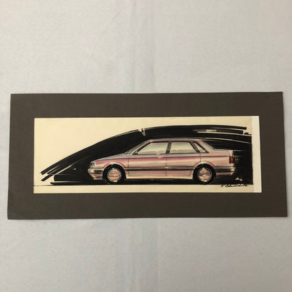 Volkswagen VW Concept Car Illustration Design Drawing Sketch Lot of 7 Passat ?