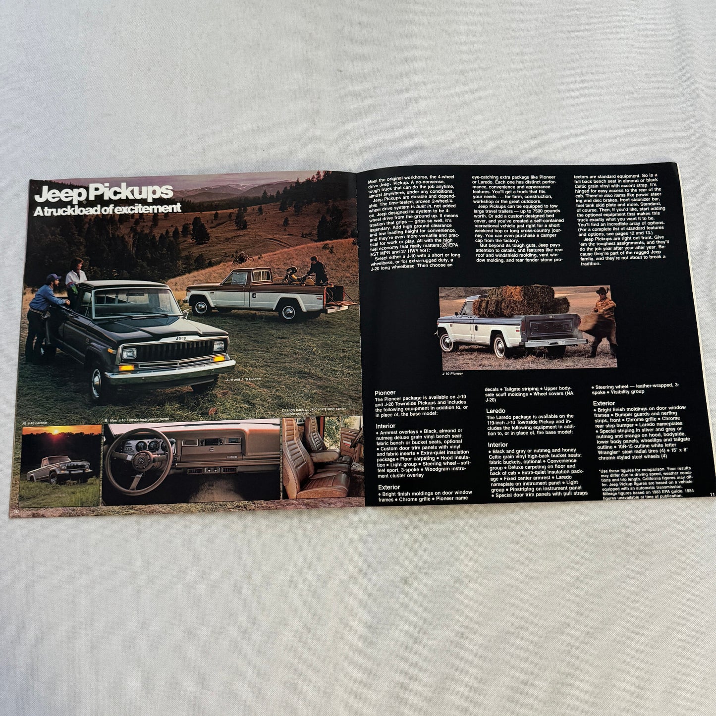 1984 Jeep Sales Brochure Catalog CJ Scrambler Pickup Renegade Laredo