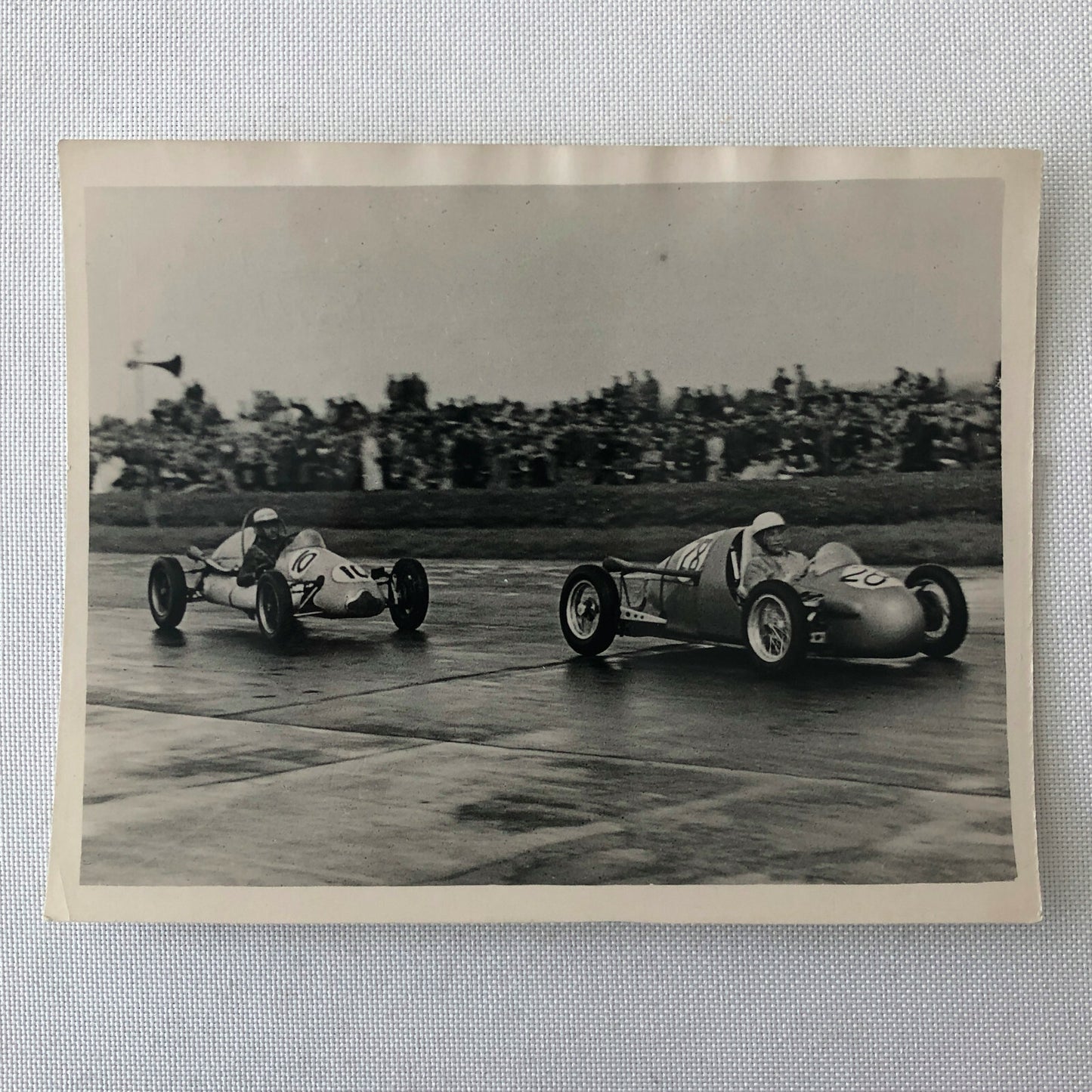 1952 Stirling Moss Racing Photo Photograph Silverstone Kieft Car with Cooper 