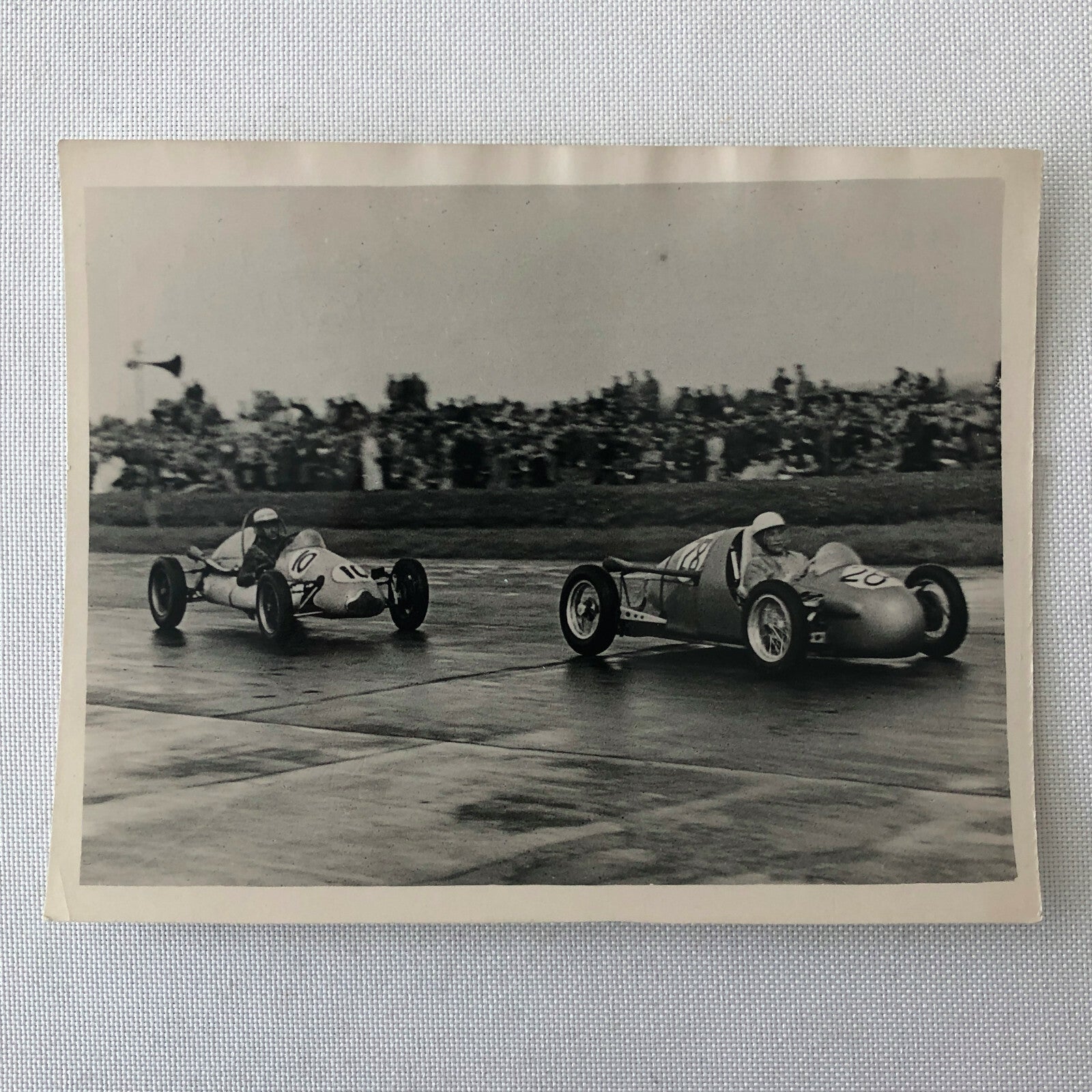 1952 Stirling Moss Racing Photo Photograph Silverstone Kieft Car with Cooper 