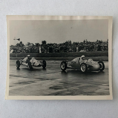 1952 Stirling Moss Racing Photo Photograph Silverstone Kieft Car with Cooper 