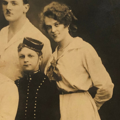 Circus Performer Act Family 8 Lias Real Photo Postcard Post Card RPPC