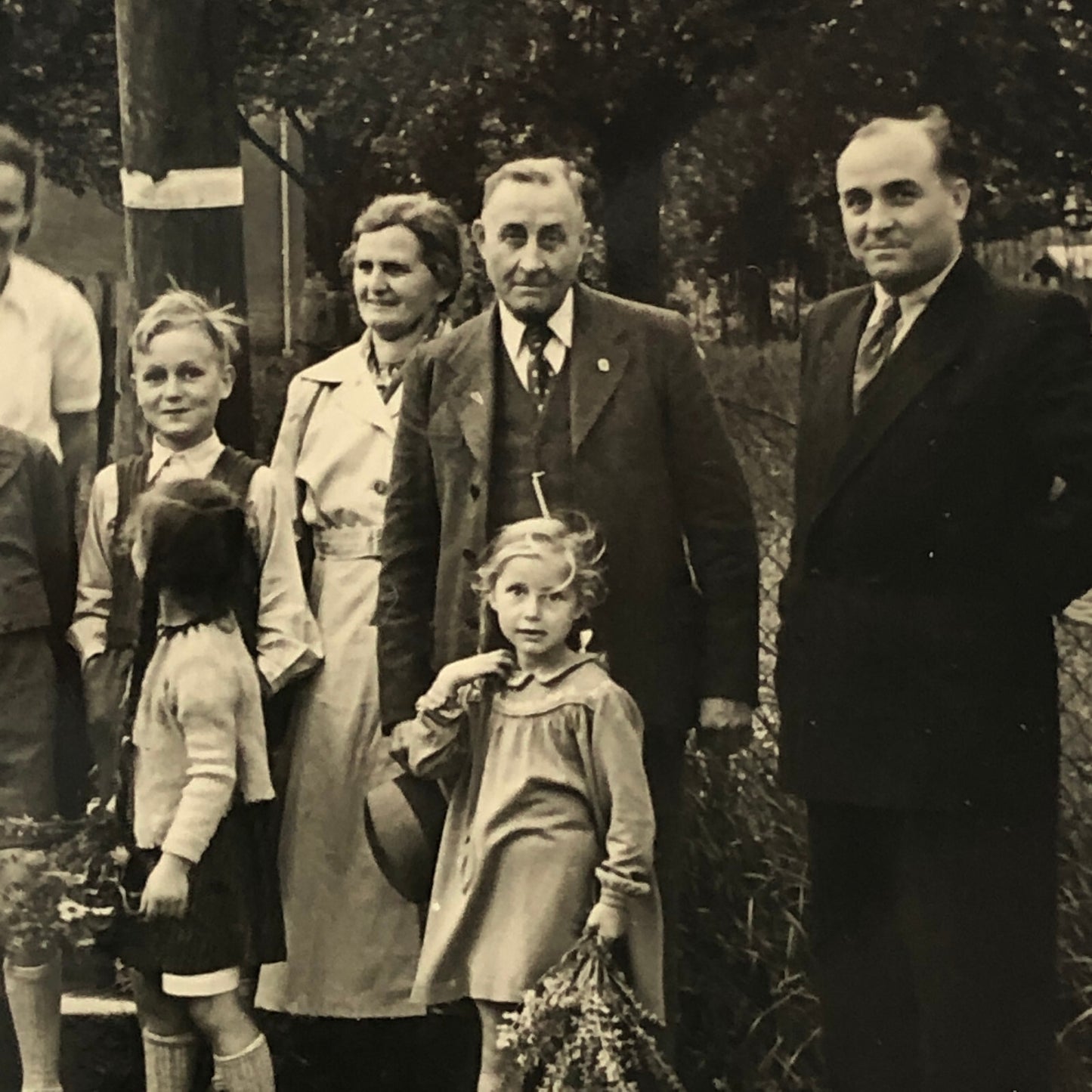 Vintage Photo Photograph Snapshot Family with VW Volkswagen Beetle Bug Car