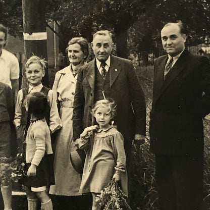 Vintage Photo Photograph Snapshot Family with VW Volkswagen Beetle Bug Car