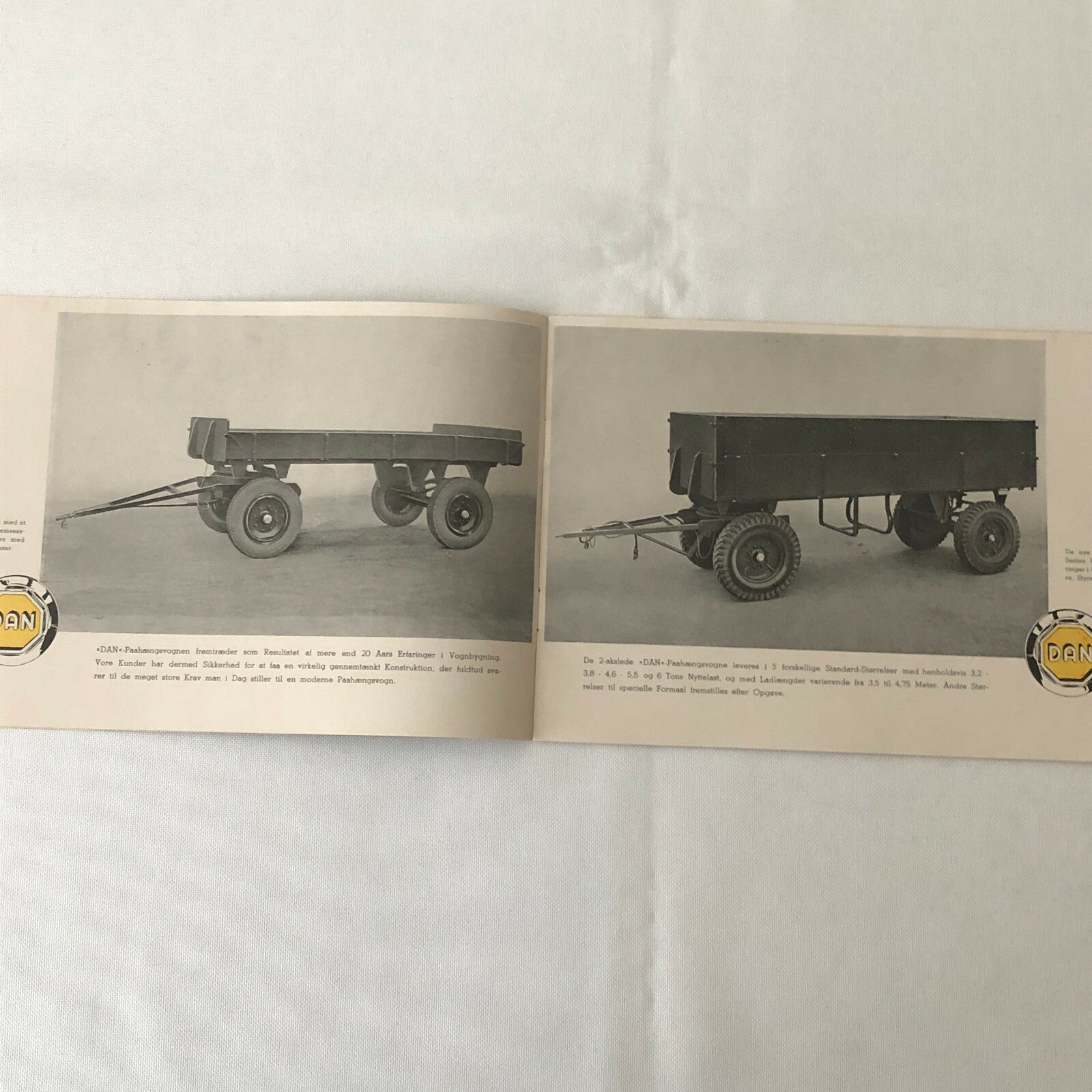 Vintage Dan Trailer and Truck Sales Brochure Catalog - DANISH Text 