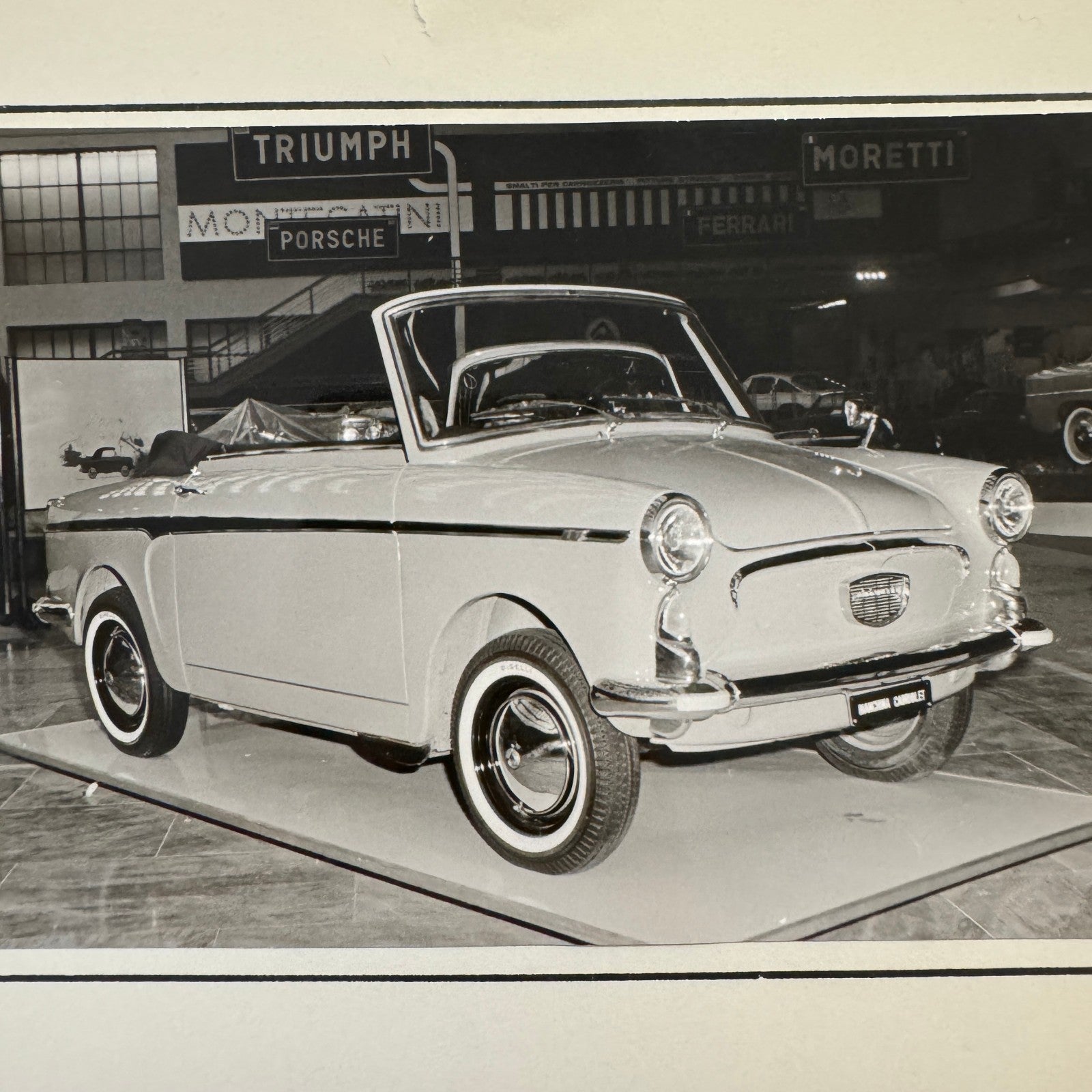 Autobianchi Bianchina Cabriolet Convertible Car at Autoshow Photo Photograph Lot