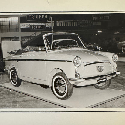Autobianchi Bianchina Cabriolet Convertible Car at Autoshow Photo Photograph Lot