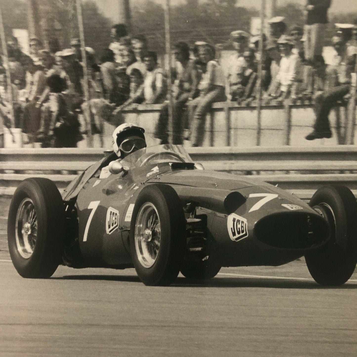 Vintage Photo Photograph of Stirling Moss in a Maserati 250F Race Car 