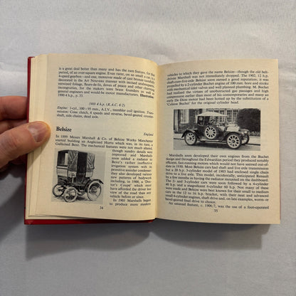 1963 Veteran Motorcar Pocketbook Book Vintage Bugatti Benz Rolls Royce and More
