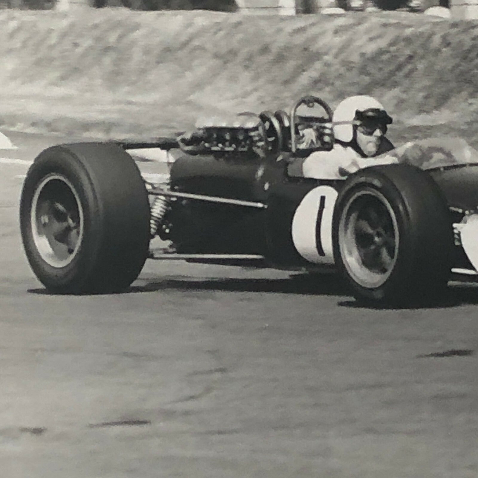 Vintage Racing Photo Photograph Jack Brabham Driver Race Car 