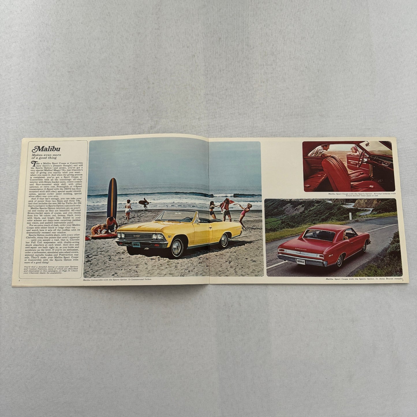 1966 Chevrolet Chevelle Sales Brochure Catalog Malibu Convertible 300 Wagon