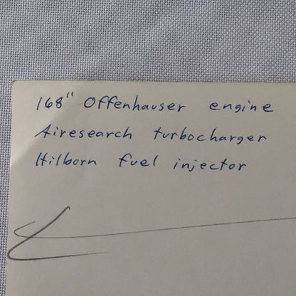 Indy Indianapolis 500 Racing Photo Photograph Offenhauser Garrett Turbocharger