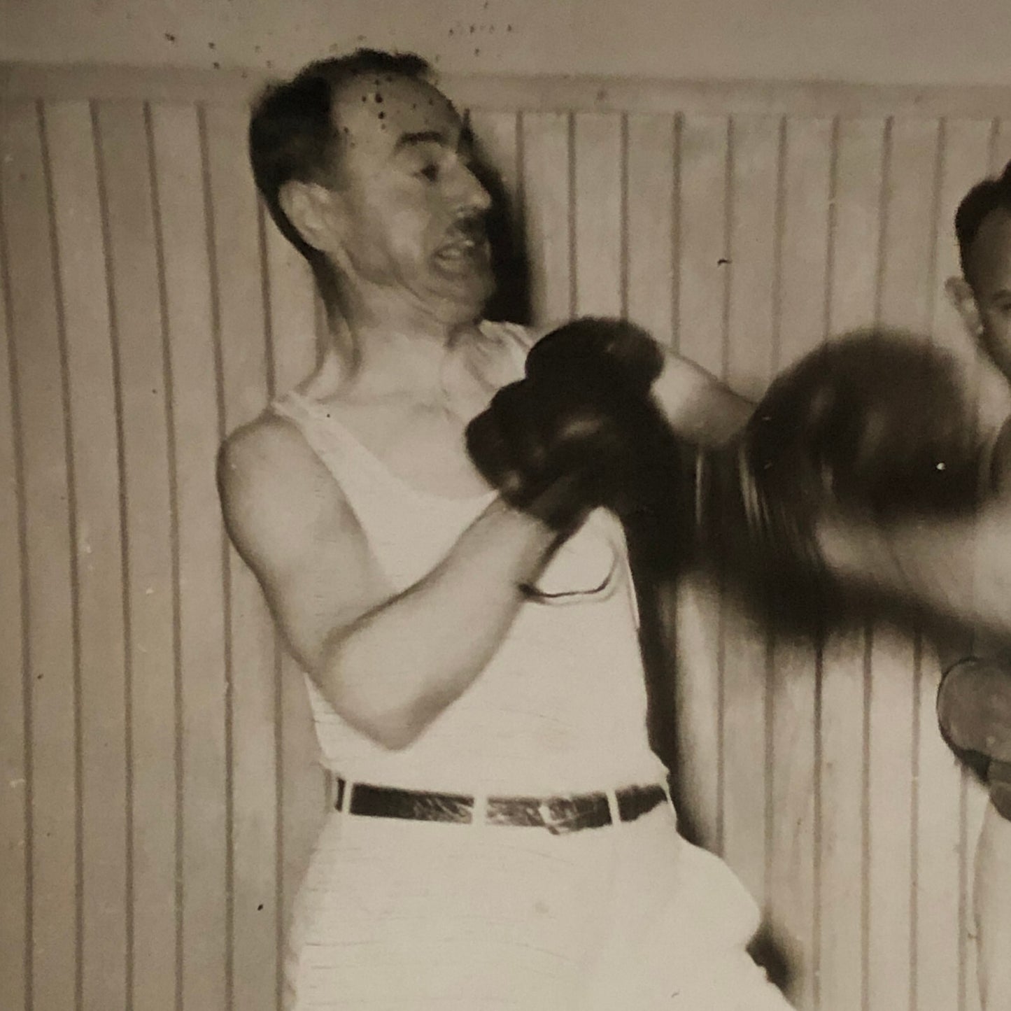 Press Photo Photograph Diplomat Receives Boxing Lesson 1933 Underwood Photo